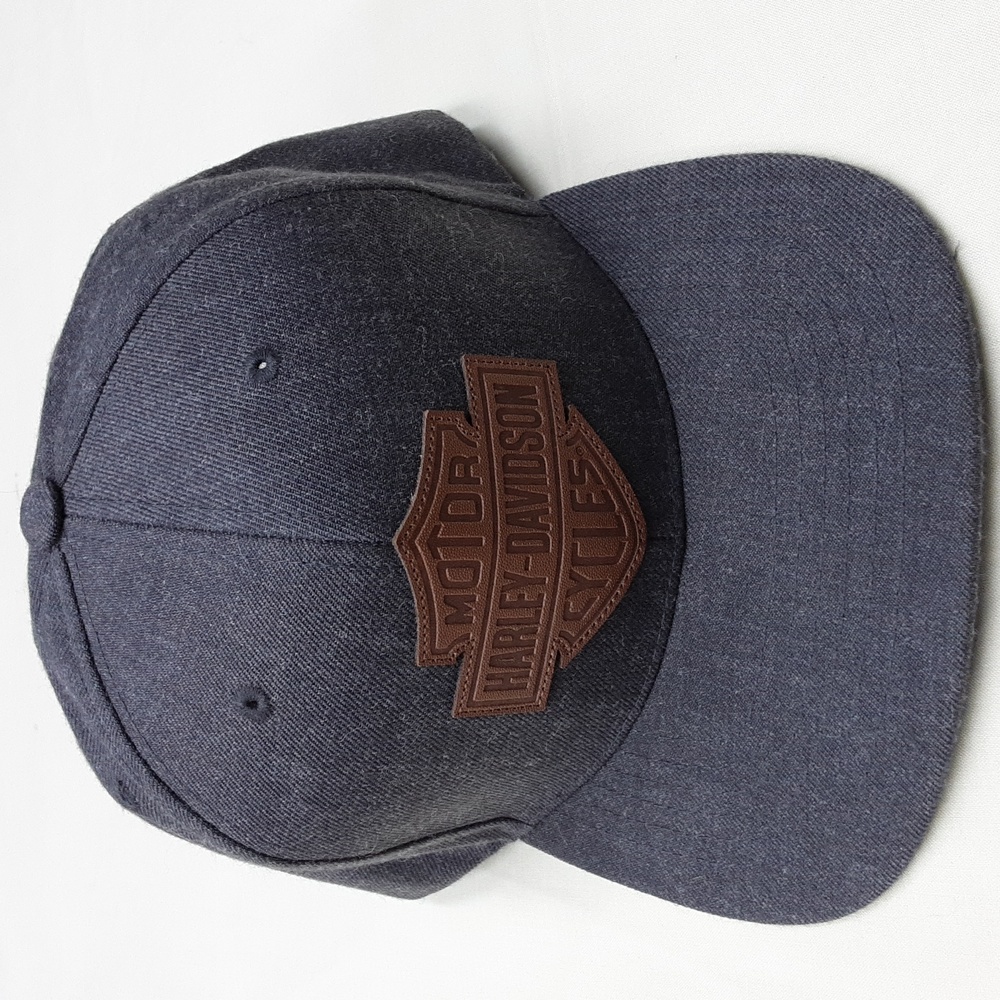 Harley Davidson Cap Hat Wool Acrylic Blend Adjustable Dk Gray
